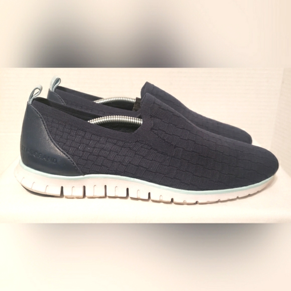 Cole Haan | Zerogrand Distance Slip-On Marine Blue Knit Shoes Size 8.5M - Picture 3 of 11